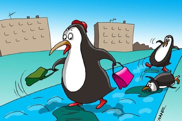 Пингвин карикатура