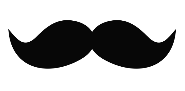 Усы чёрные стикер