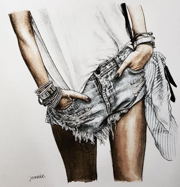 Шорты женские вектор