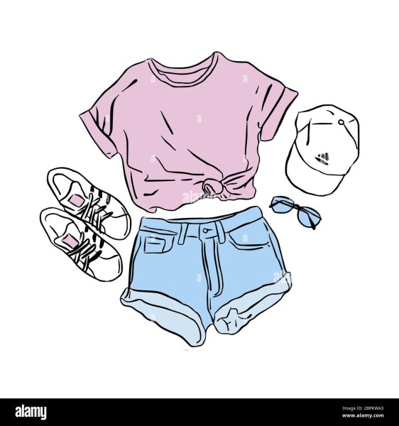 Красивая и легкая одежда для срисовки