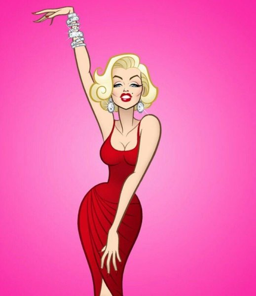 Мэрилин Монро мультяшная