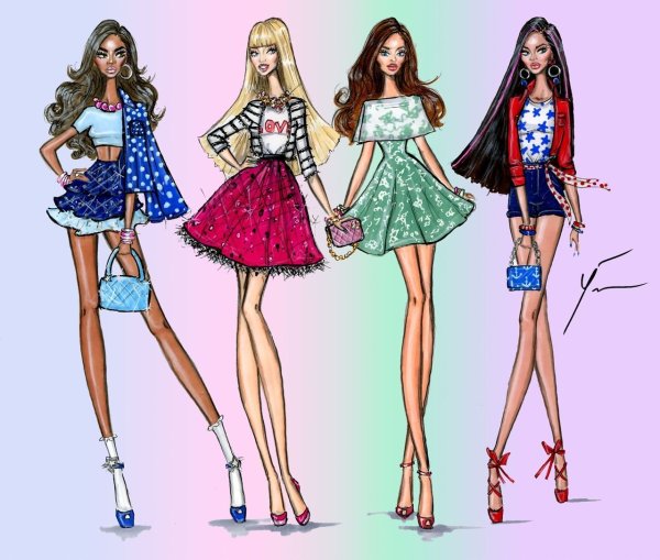 Рисунки в стиле Барби