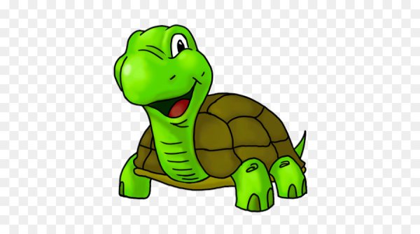 Черепаха зеленая мультяшная