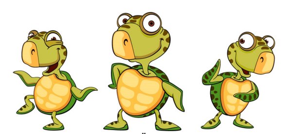 Три черепахи рисунок