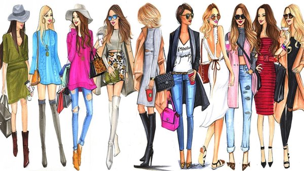Рисунки мода и стиль