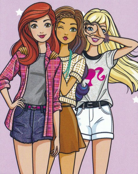 Три девочки мультяшные