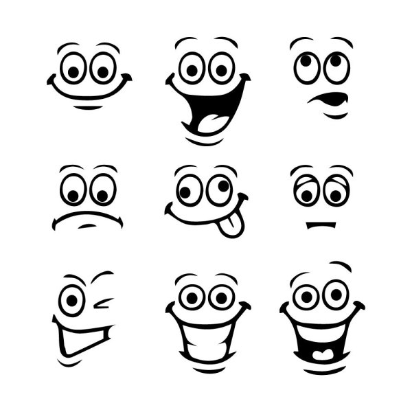 Смешная рожица рисунок