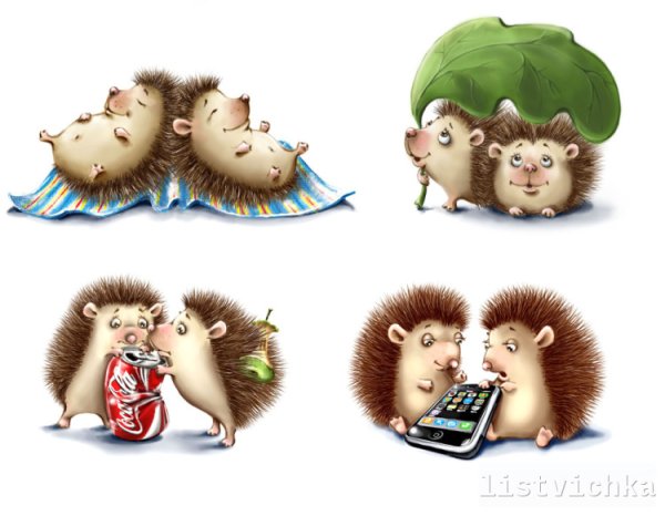 Ежик карандашом