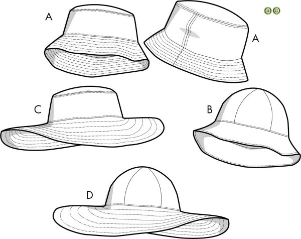 Рисунки шляп для срисовки