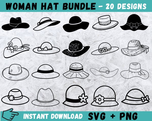 Женский силуэт в шляпе