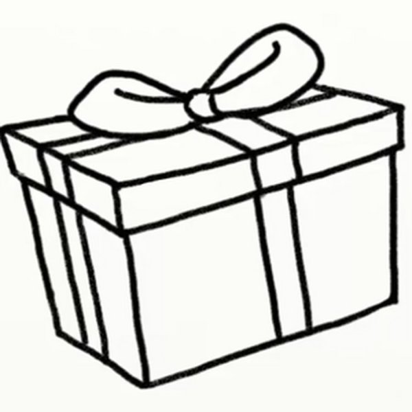 Коробка подарок чб