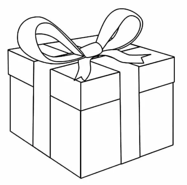 Подарок раскраска