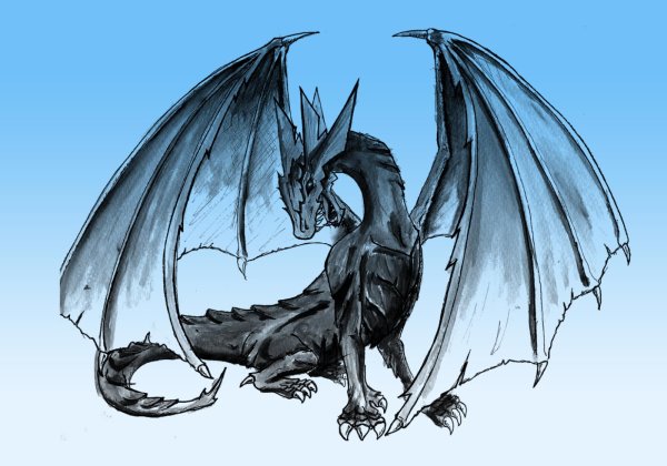 Дракон срисовать