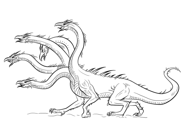 Змей Горыныч раскраска