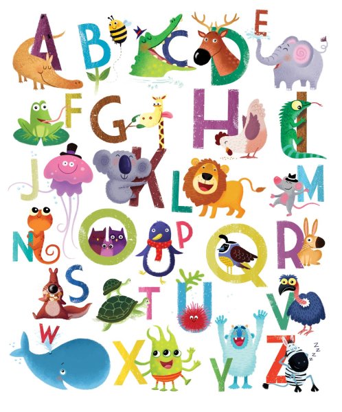 Буквы алфавита в виде животных