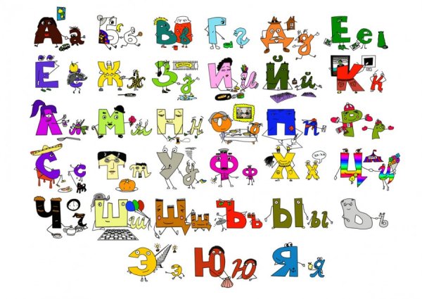 Буквы в виде человечков