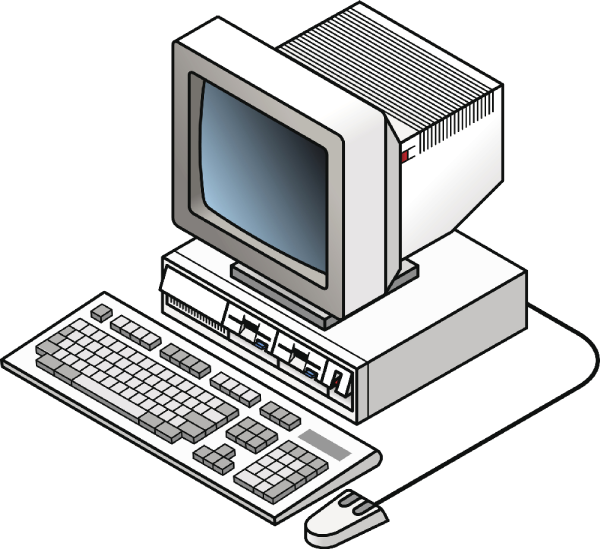 Компьютер зарисовка