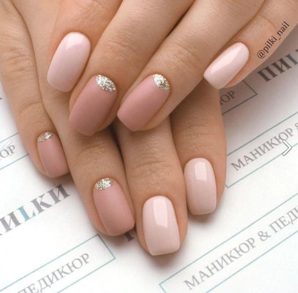 Нежный маникюр в пастельных тонах