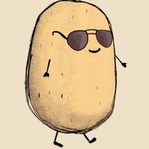 Мультяшные кошка картошка