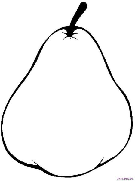 Груша раскраска