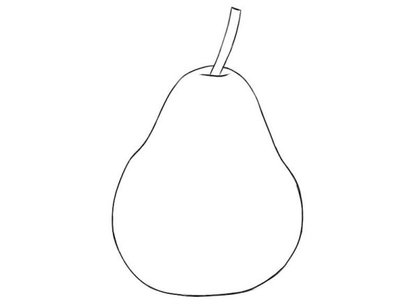 Поэтапное рисование груши