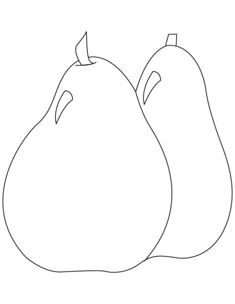 Груша трафарет