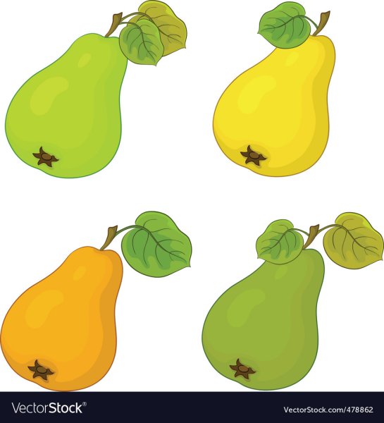 Груши для вырезания цветные