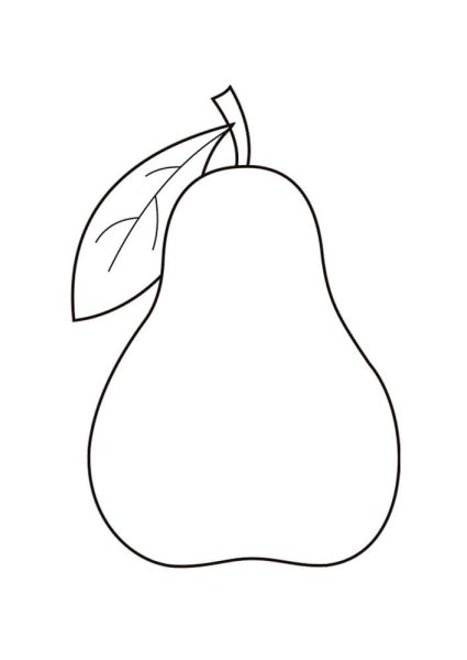 Груша раскраска для детей
