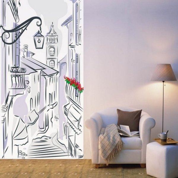 Разрисованные стены в комнате подростка