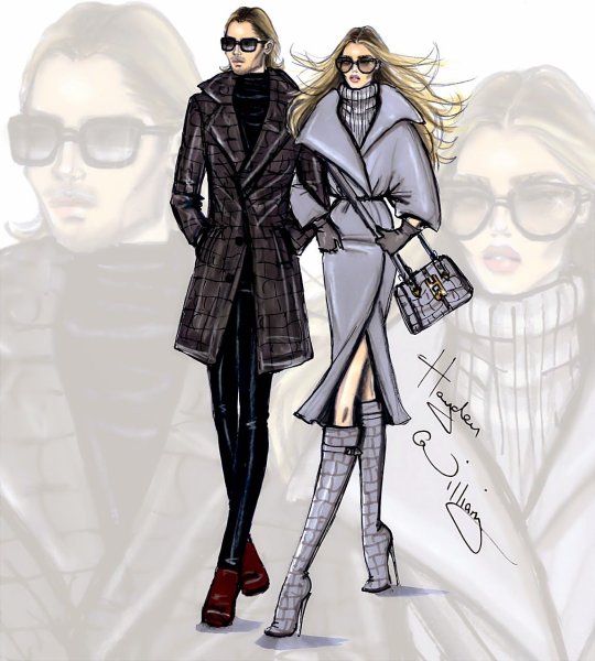 Эскизы пальто Хайден Виллиамс