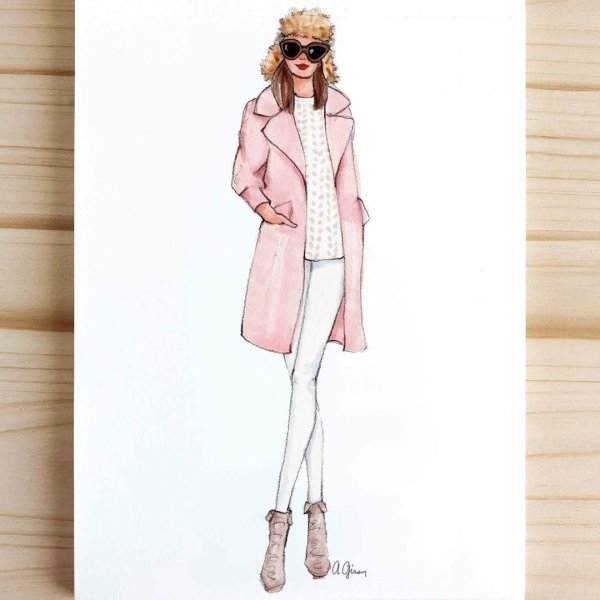 Эскизы модных пальто