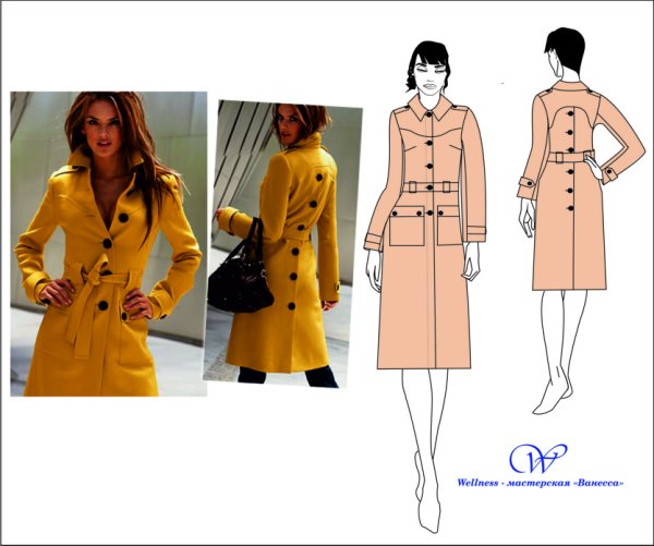 Моделирование пальто женского