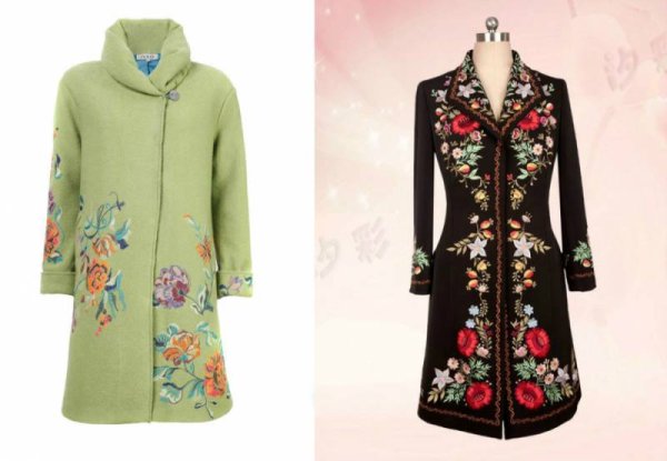 Пальто женское с узором