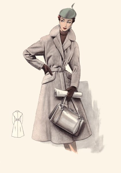 Мода 1950-х годов,рисунки