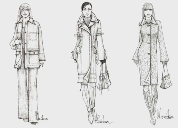 Пальто эскиз