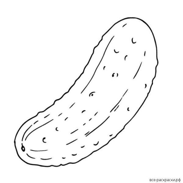 Огурец раскраска для детей