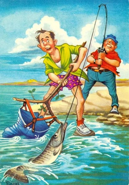 Рыбак иллюстрация