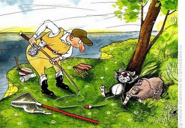 Рыбалка карикатуры