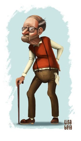 Старик мультяшный