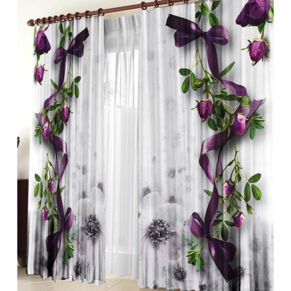 Комплект фотоштор Zlata Korunka "ламбрекен из цветов"