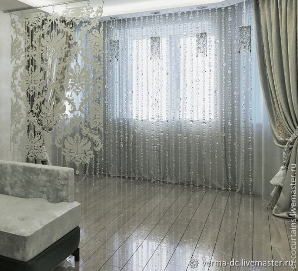 Тюлевые шторы для зала