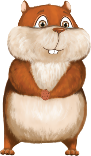 Хомяк на прозрачном фоне