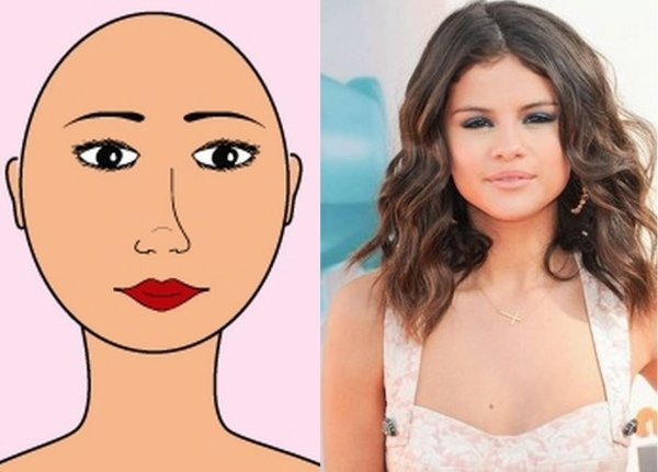 Округлый овал лица