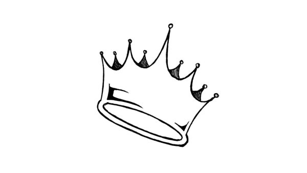 Корона силуэт от руки