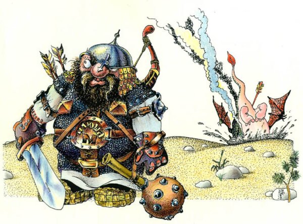 Карикатура на русских богатырей