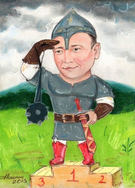 Шарж богатырь