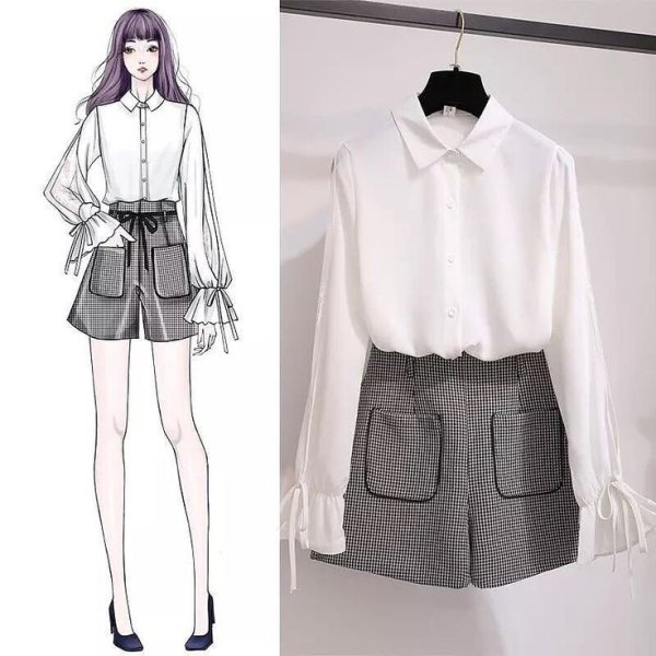 Зарисовка современной одежды школьной