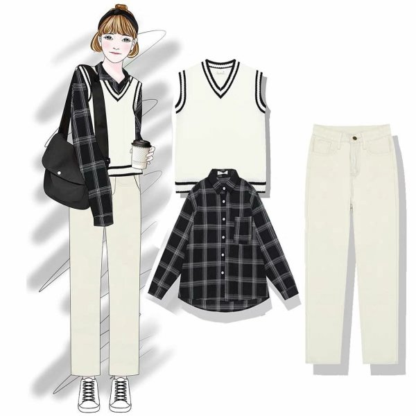 Эскиз школьной формы в стиле