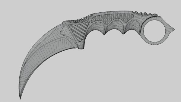 Керамбит чертеж 3д кит