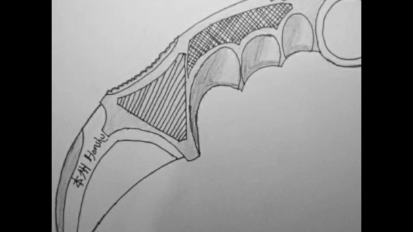 Макет ножа керамбит из стандофф 2